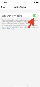 how to hide last active on messenger