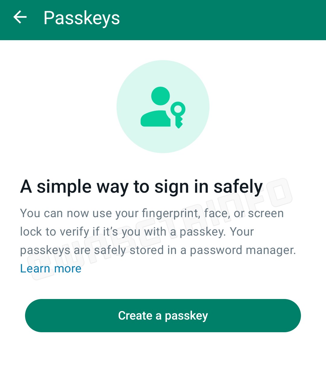 Passkey setup in WhatsApp. Source: WaBetaInfo